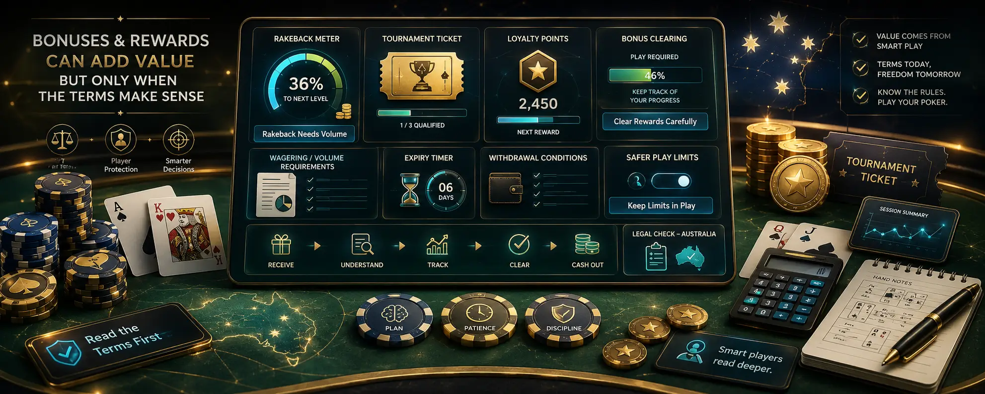 Bonuses, Rakeback and Rewards Useful Only After the Terms Make Sense